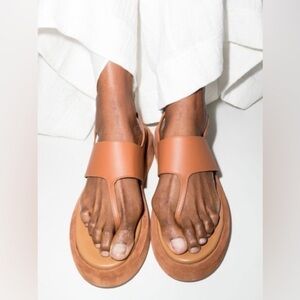 ATP Atelier Fossano Platform Leather & Suede Sandals 40